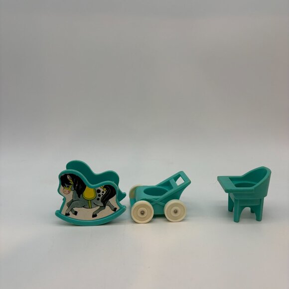 Vintage 1972 Fisher-Price Play Family Blue Nursery Set - Picture 2 of 6